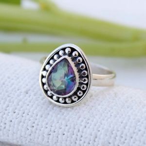 Mytic Topaz Sterling Silver handmade ring